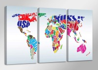 Pictures on canvas length length 63" height 35" Nr 1163 worldmap