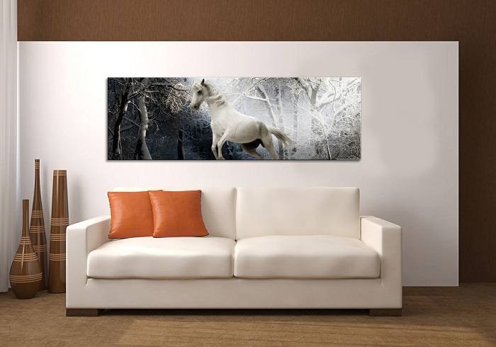 Bilder Leinwandbild Wandbild Pferd 120 x 40 cm aufhängfertig 5739 | eBay