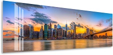 Glasbild auf Acrylglas New York NYC Bild 90 x 30cm 5805
