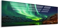 Glasbild auf Acrylglas Nordlichter Polarlicht aurora borealis 90 x 30cm 5809